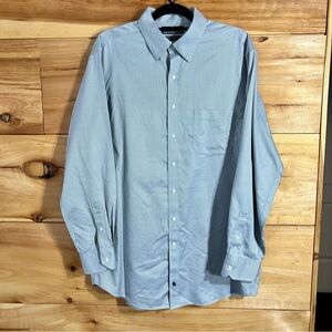 Hart Schaffner Marx Silver Gray Pima Cotton 16.5/35 Dress Shirt Quiet Luxury GQ